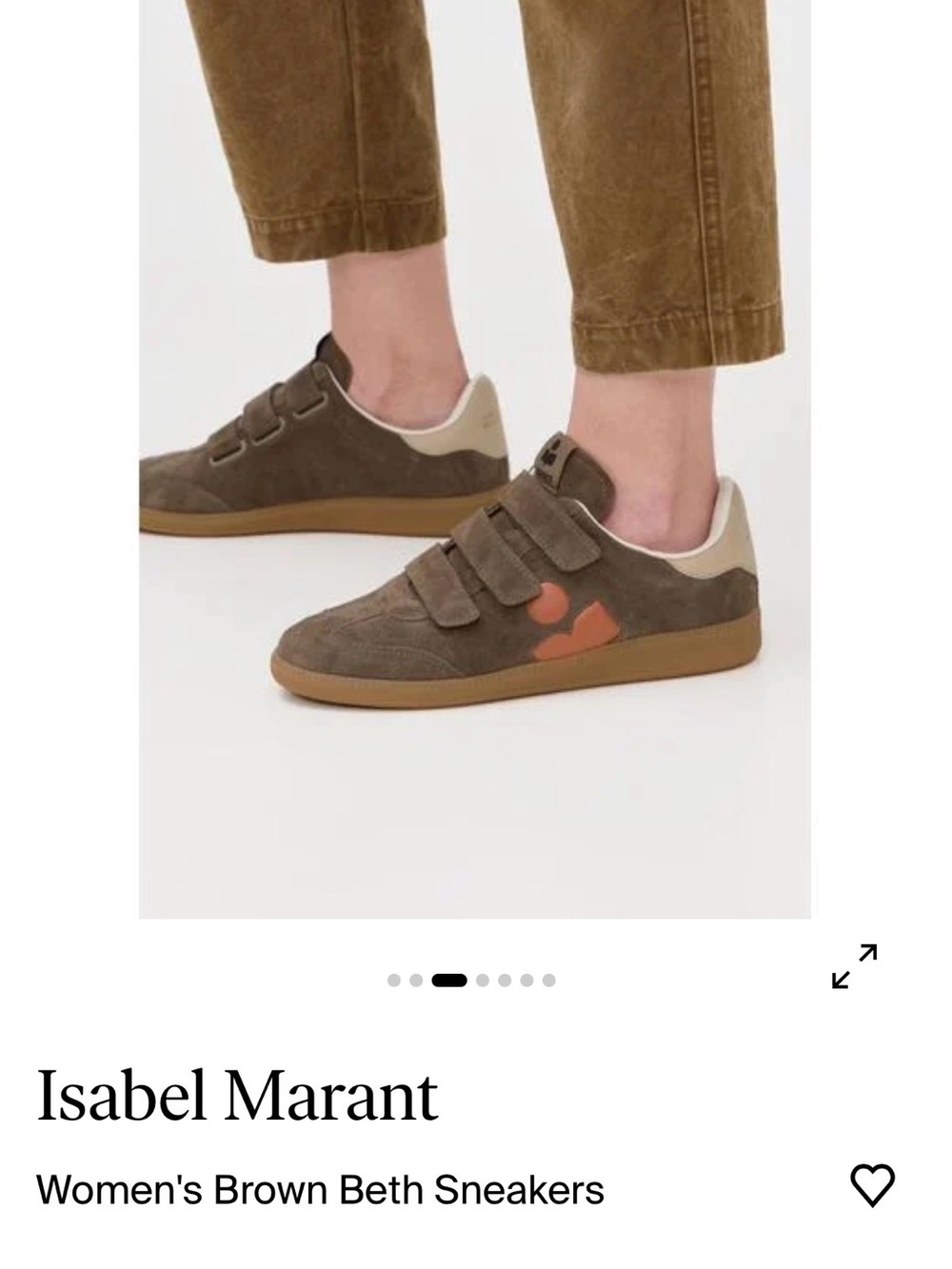 Isabel Marant Beth Suede Khaki Sneakers